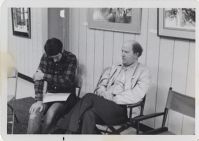 A.R. Ammons and a student
